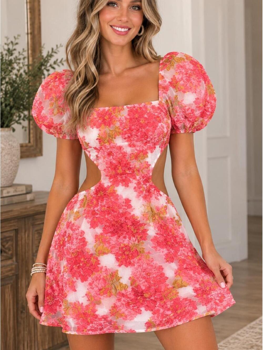 Hello Molly Women's Multi and Red Dress